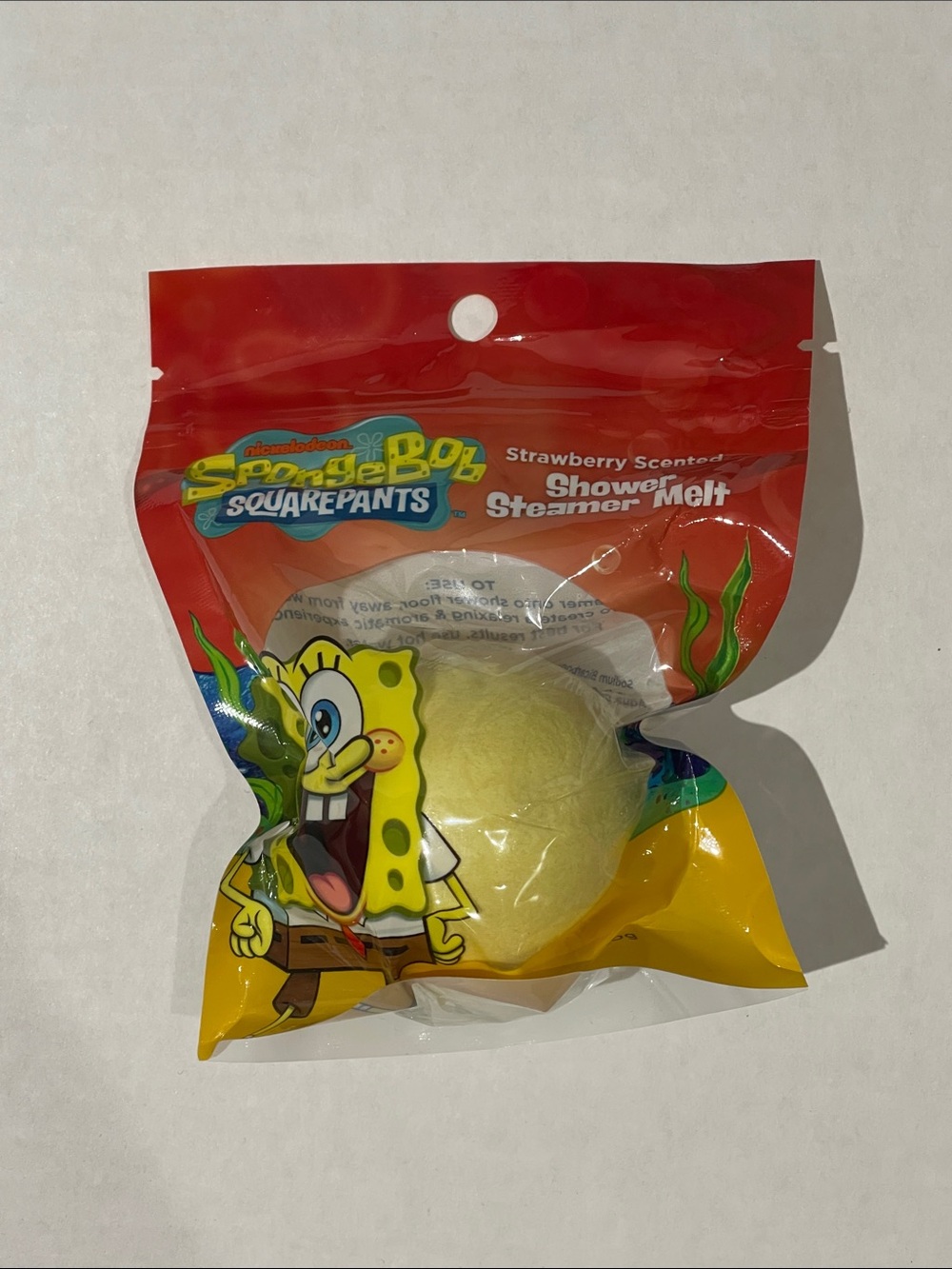SpongeBob SquarePants Strawberry Scented Shower Steamer - Yellow